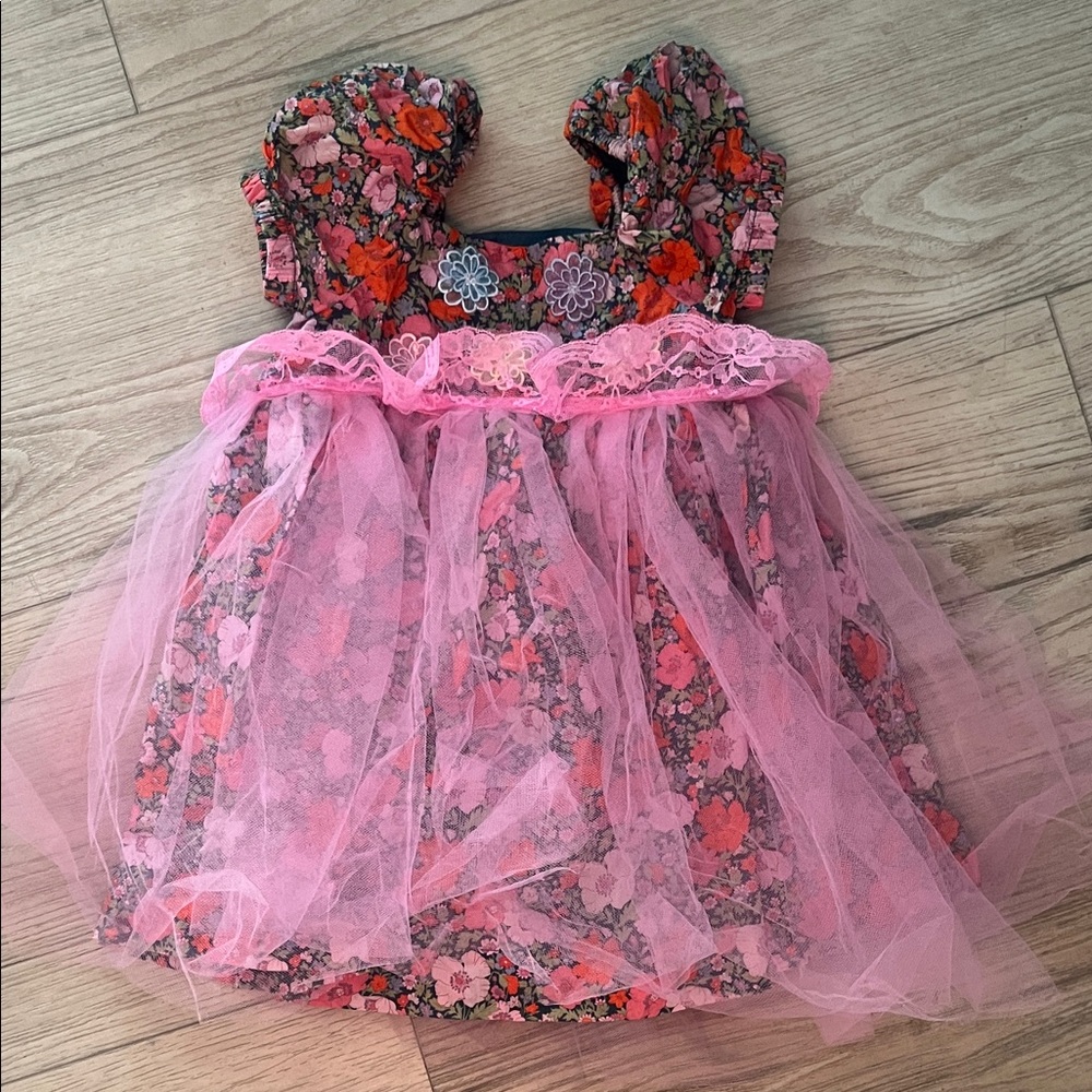 J.Crew flower tulle dress 2T